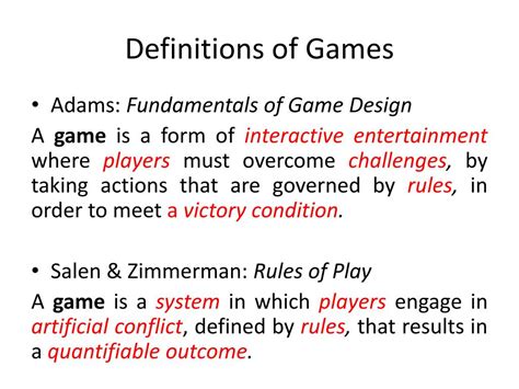 games definition